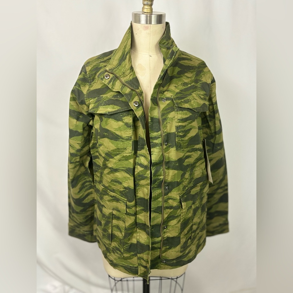 NWT Goodthreads Camo Drawstring Utility Military Jacket Coat Medium - Picture 8 of 12